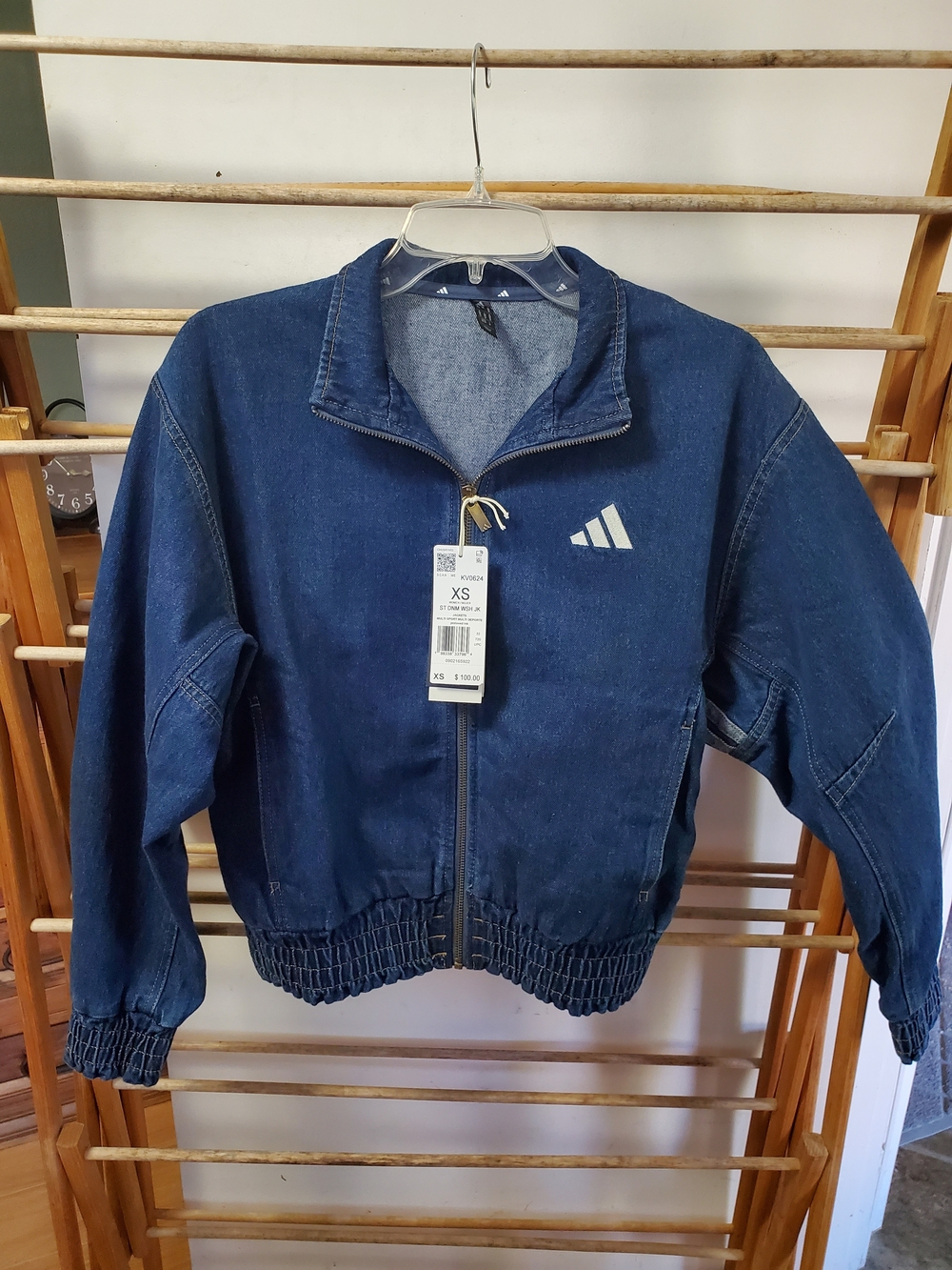adidas Retro Dark Blue Denim Jean Jacket
